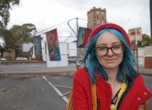 Adelaide artist Kelly Jade sold several paintings on Sunday.