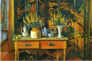 Margaret Olley Yellow Room with Lupins
