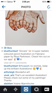 @bluethumbart an example of how to share art with others :)