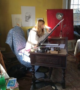 Daisy in her studio
