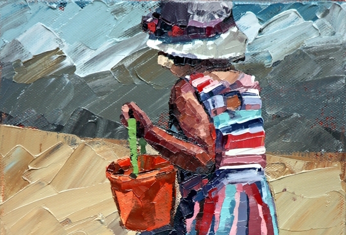Detail of Day at the Beach by Claire McCall
