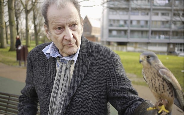 Freud elderly with sparrowhawk