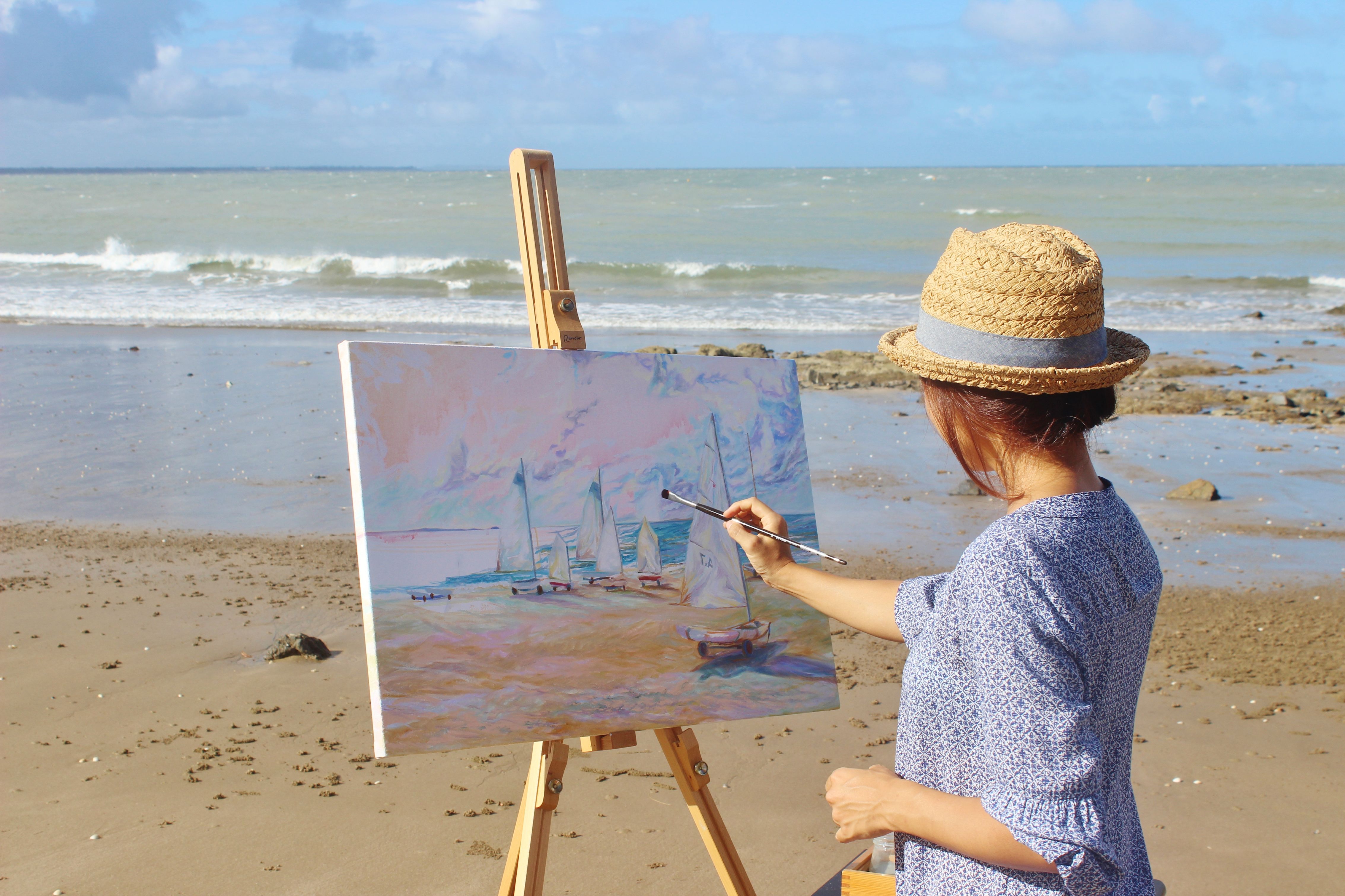 Plein Air Painting What When Why How And Who Art Styles   In Sun Park Beach Flotilla 