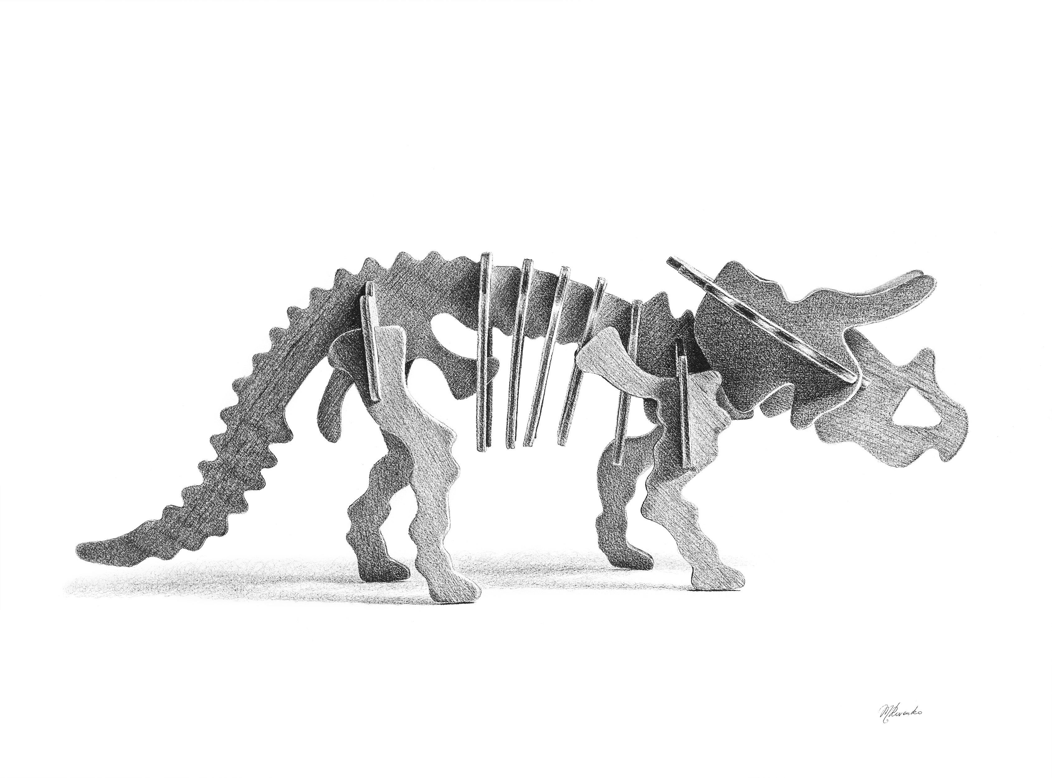 Dinosaur Study by Mariya Rovenko