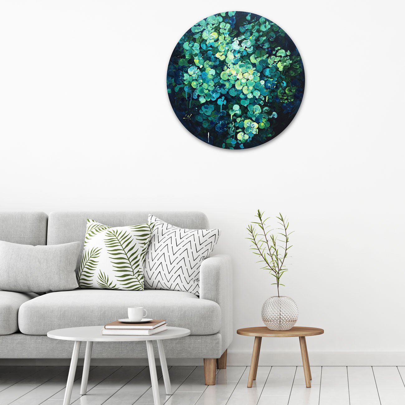 Circular artwork in situ