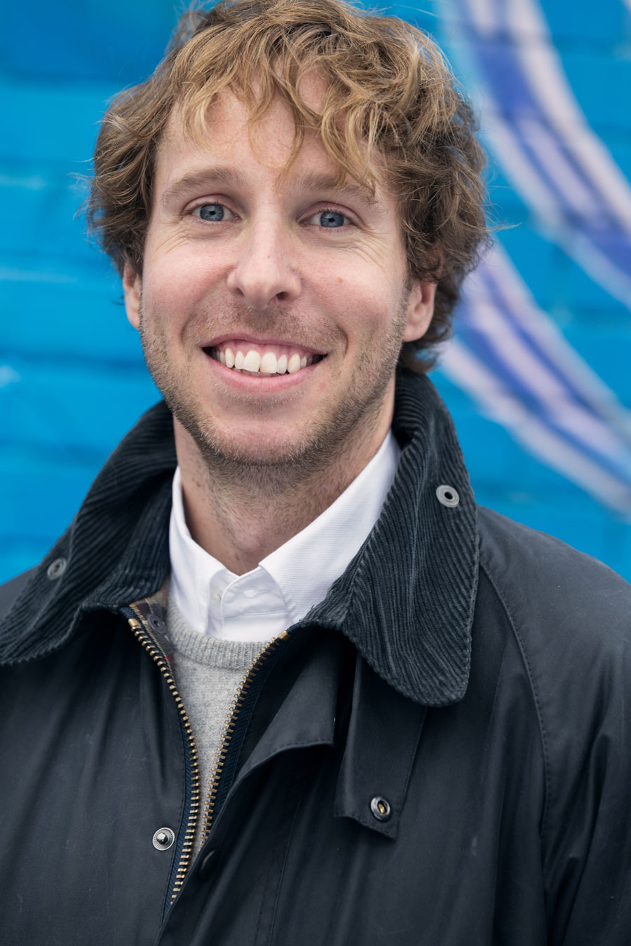 Headshot with natural light on a cloudy day