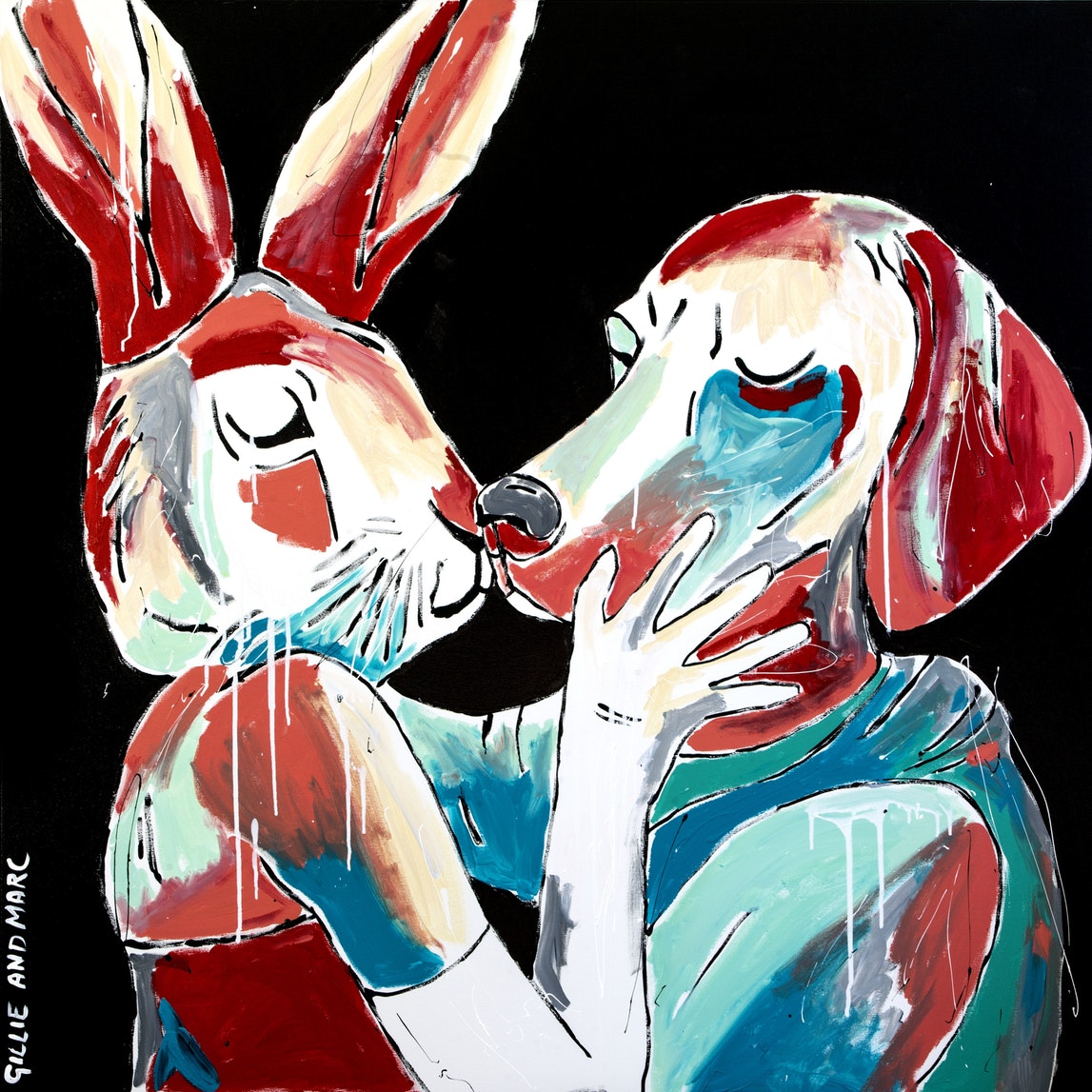rabbit and dog