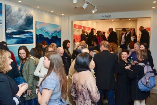 Crowds at the Bluethumb Sydney Pop-Up Exhibition