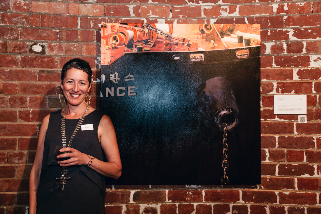 Karen Bloomfield at the ANL Mission to Seafarers Maritime Art Prize