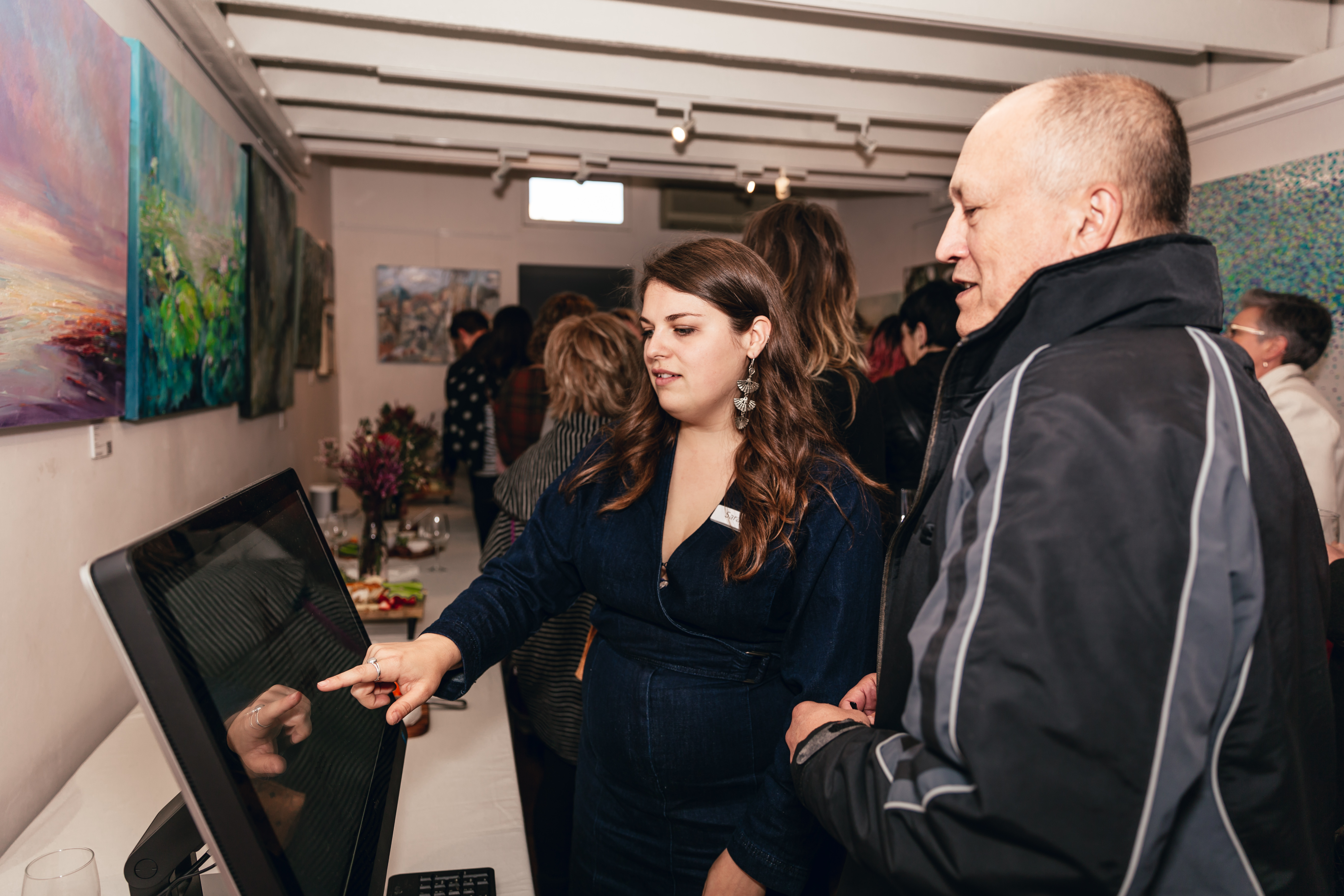 Bluethumb's curator Sarah Hughes at their Melbourne gallery launch