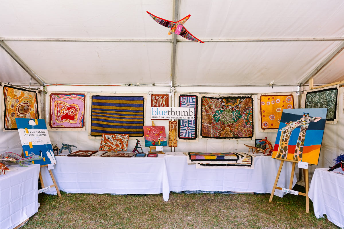 Bluethumb's art stall at WOMADelaide 2020