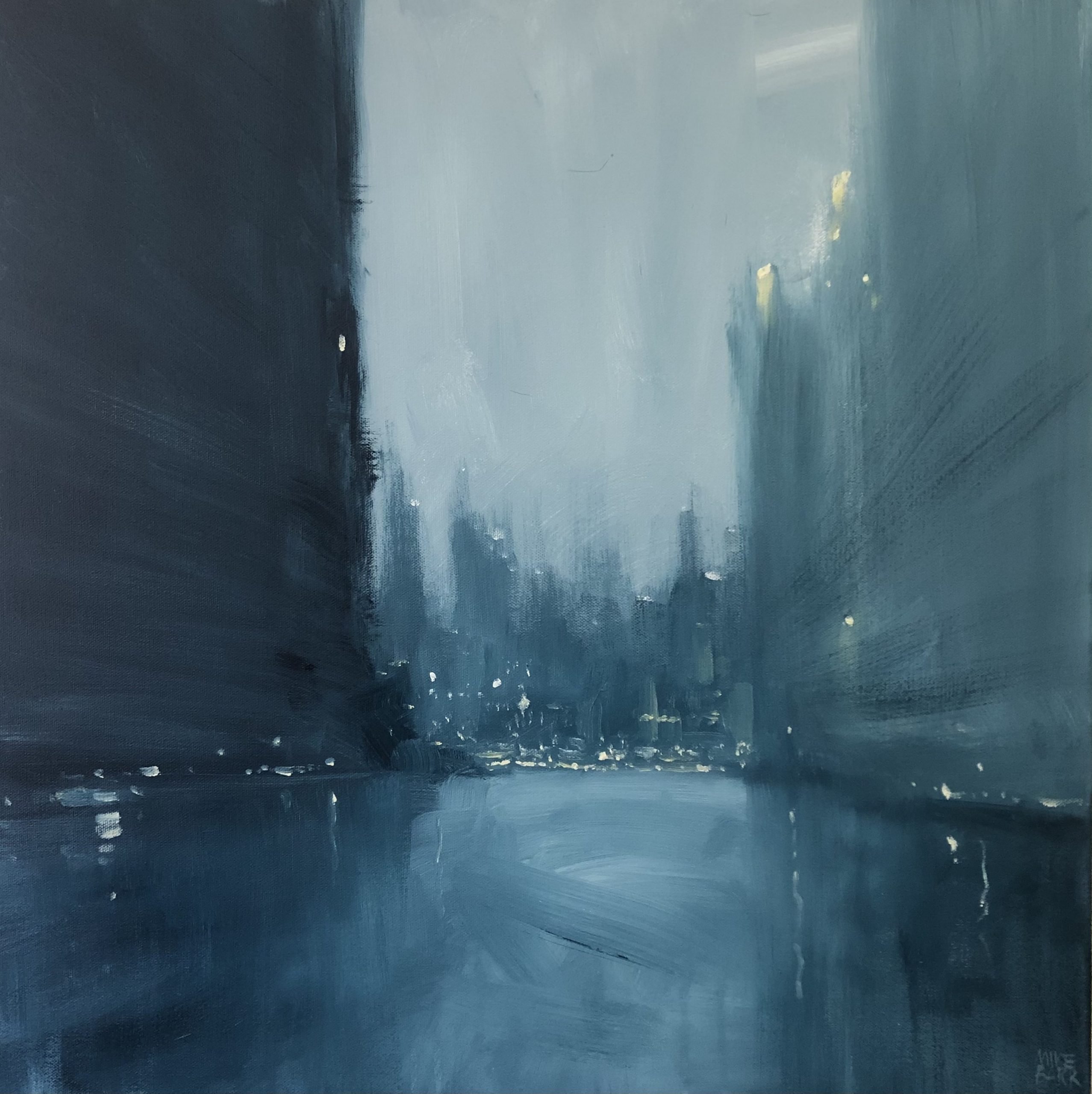 cityscape painting by Mike Barr