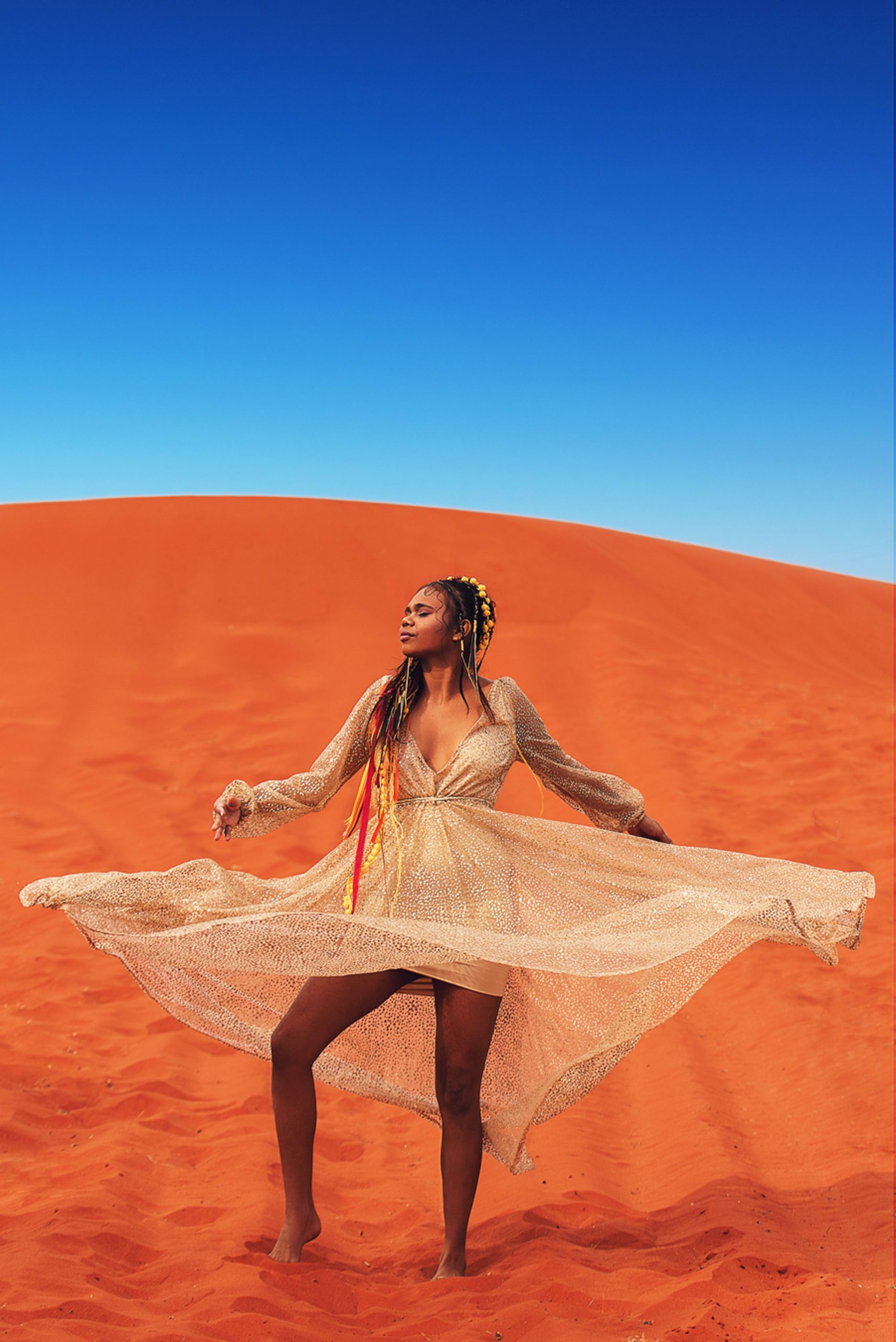 Aboriginal woman in the Australian outback, as photographed by Angel Riley.