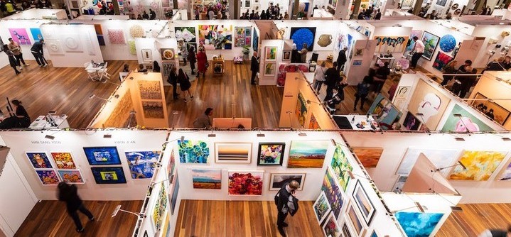 Aerial photograph of the Affordable Art Fair