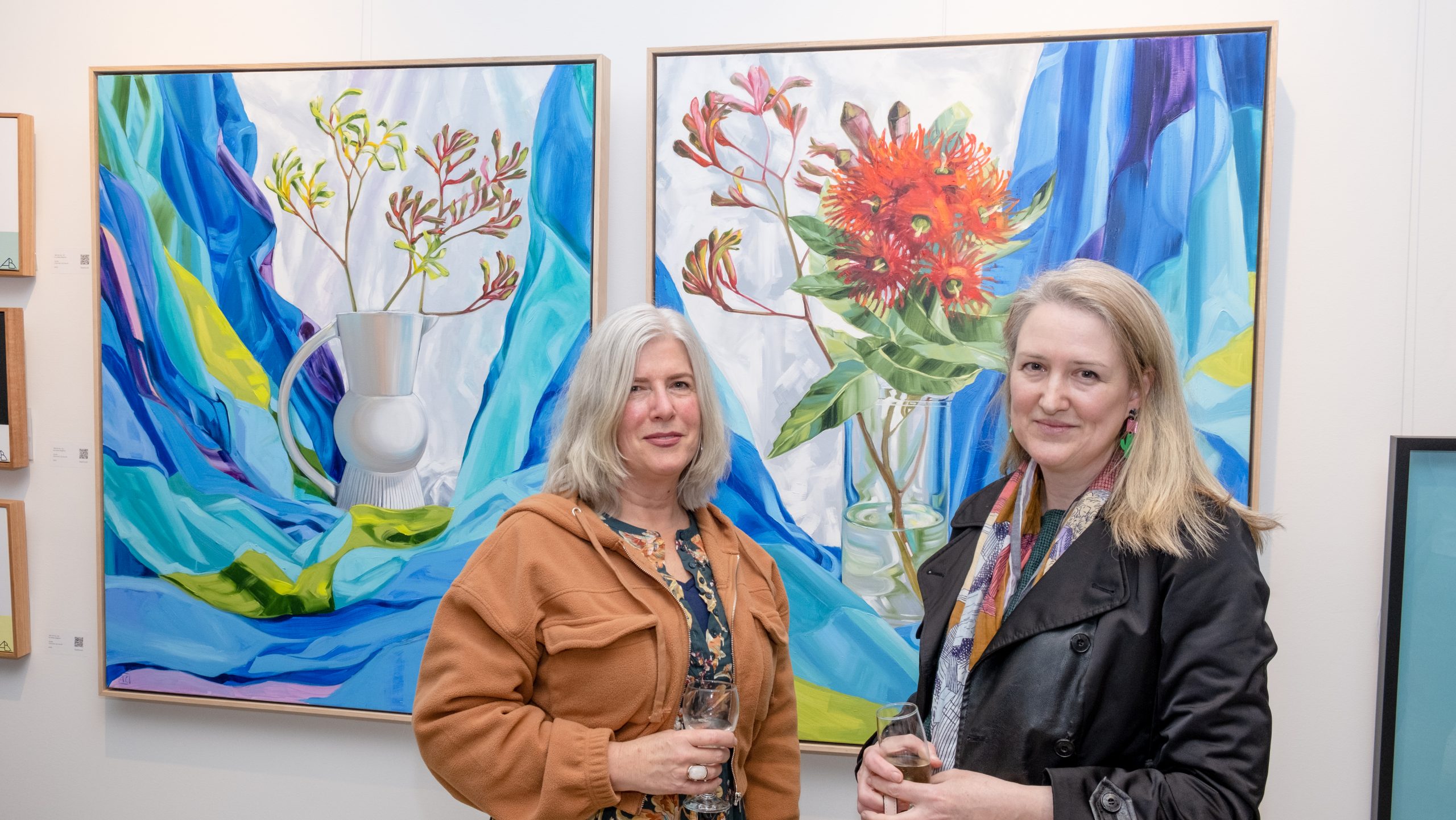 Bluethumb's Very Own Alicia Cornwell Attending and Posing With Her Very Own Art On Display On The Night. 
