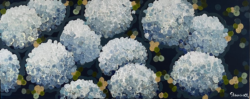Blue night hydrangea by Sophie Lawrence. 