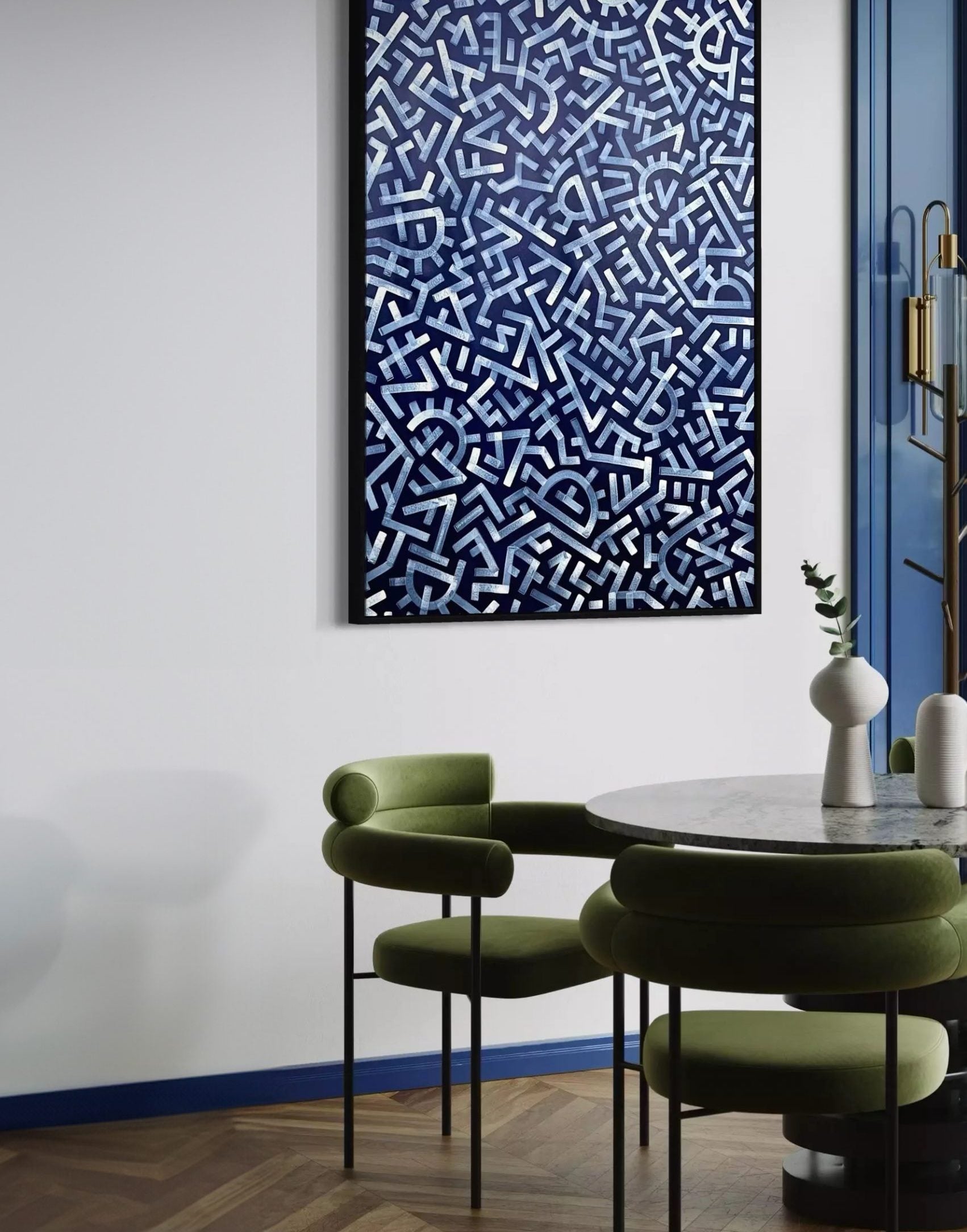 Bold dining room styling