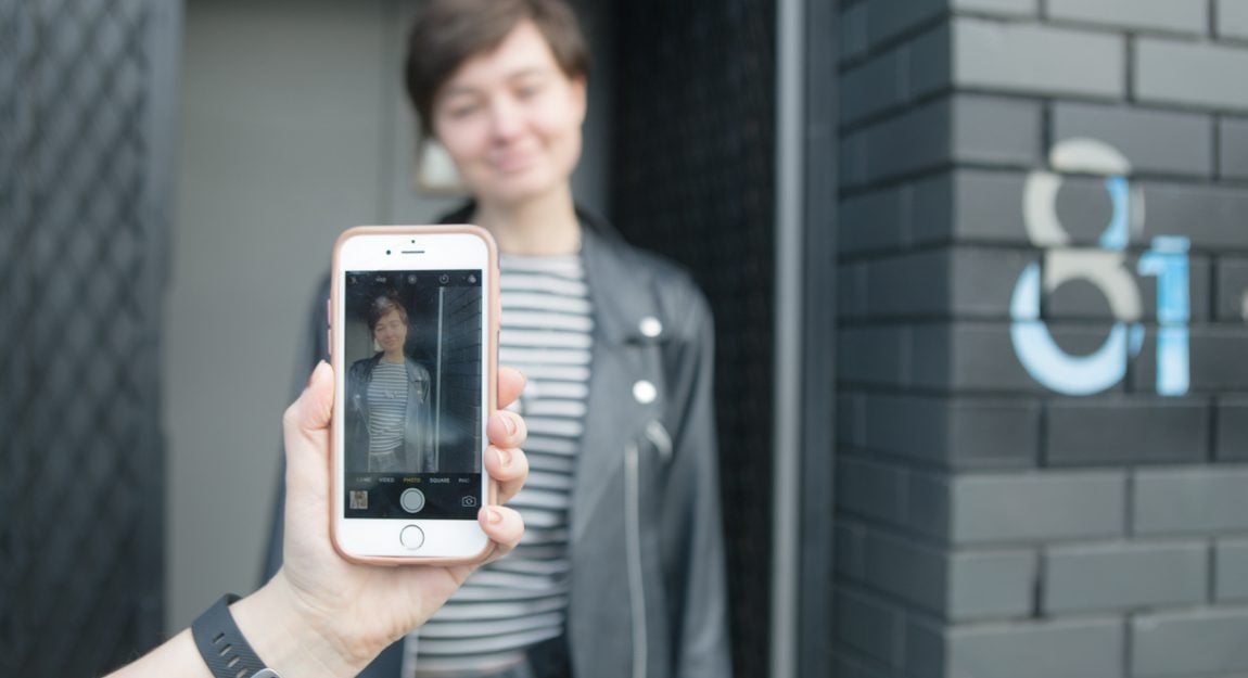 Photo of someone taking a portrait photo